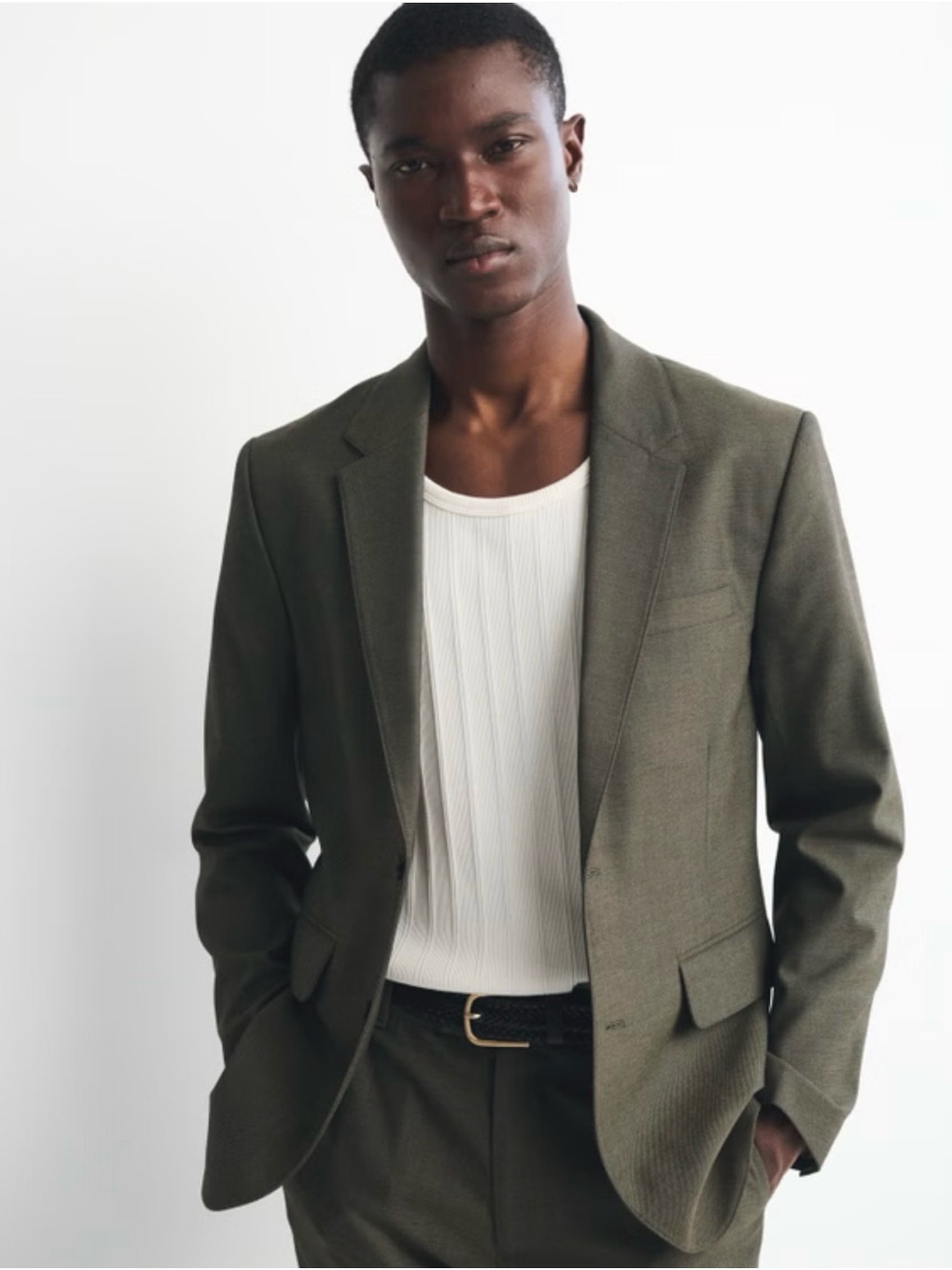 Abercrombie & Fitch The A&F Collins Slim Blazer in Olive